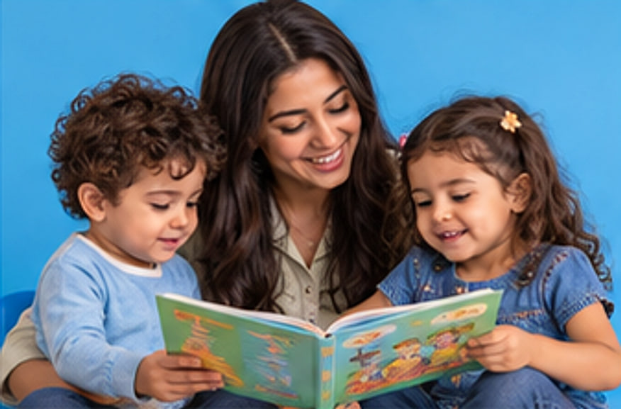 A caring teacher with children — teachers who make a difference