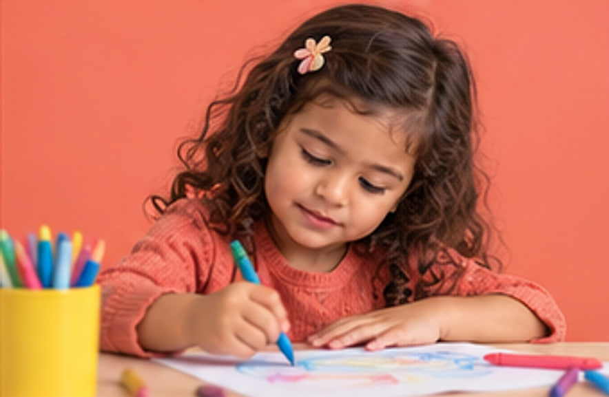 A focused young learner — a strong start for a bright future